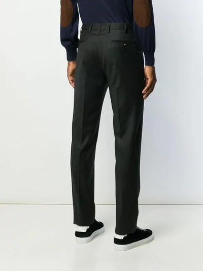 Shop Pt01 Slim Fit Tailored Trousers In Grey