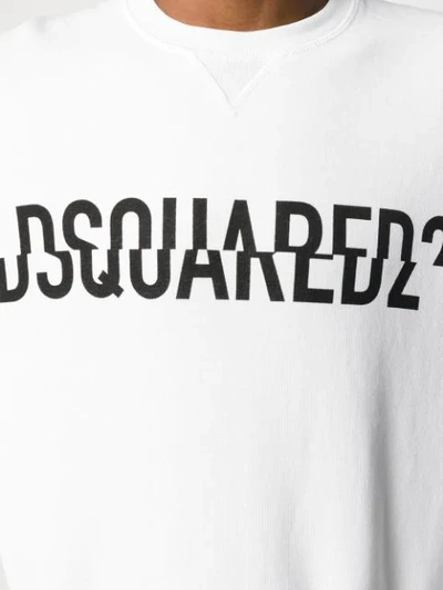 Shop Dsquared2 Sweatshirt Mit Logo-print In White
