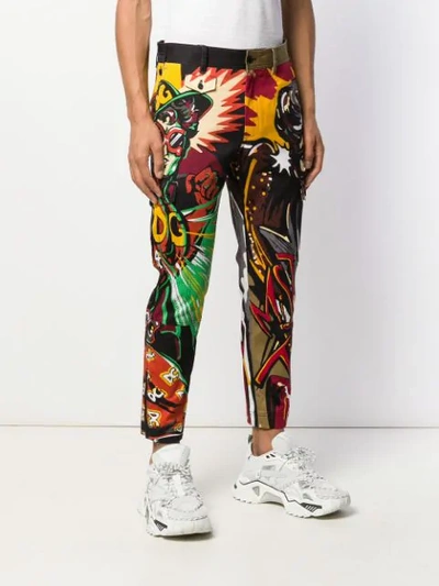 Shop Dolce & Gabbana Superhero King Print Trousers In Hhdd8