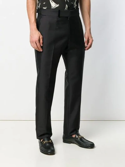 Shop Tom Ford Straight Leg Trousers In Blue
