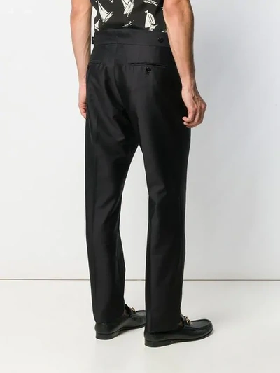 Shop Tom Ford Straight Leg Trousers In Blue