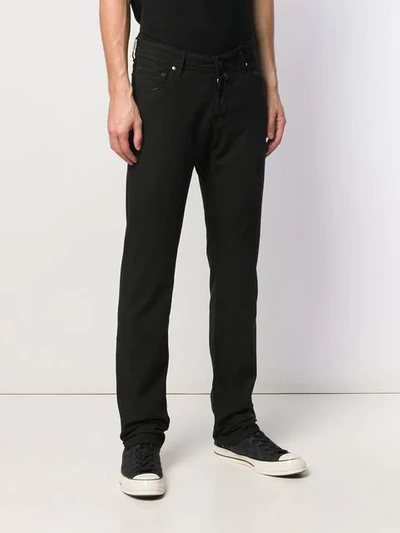 Shop Jacob Cohen Straight-leg Jeans - Black