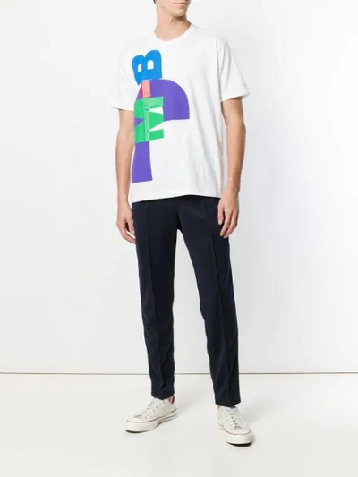 Shop Junya Watanabe Abstract Text T-shirt In White