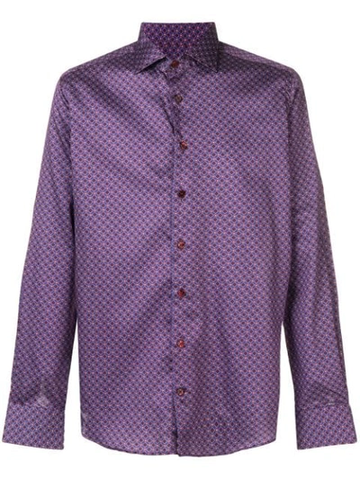 Shop Etro Printed Shirt In Purple