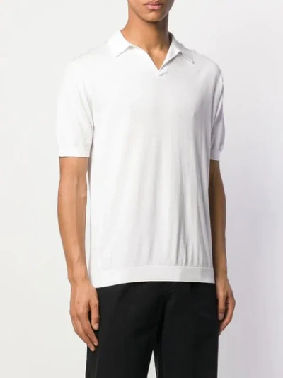 John Smedley Isis Fine Knit Cotton Polo Shirt Clothing In White