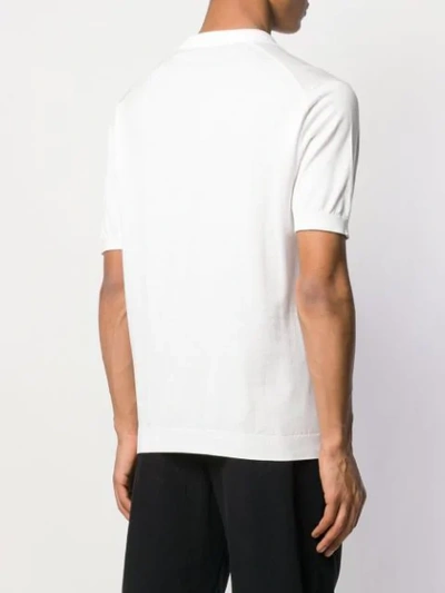 John Smedley Isis Fine Knit Cotton Polo Shirt Clothing In White