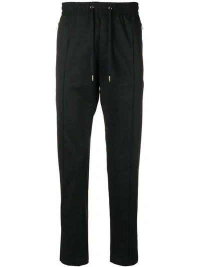 Shop Dolce & Gabbana Drawstring Waist Trousers In Black