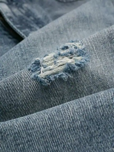 Shop Philipp Plein Destroyed Slim-fit Jeans In Blue