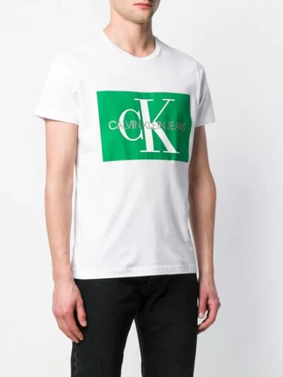 Shop Calvin Klein Jeans Est.1978 Logo Print T-shirt In White