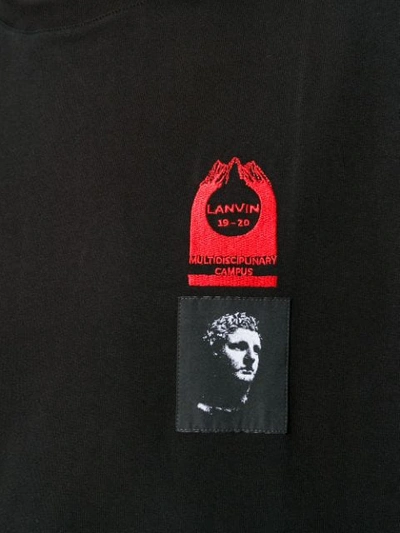 Shop Lanvin Badge Embroidered T In 10 Black