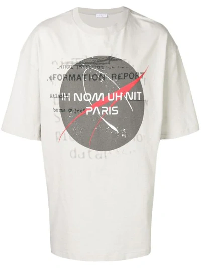 Shop Ih Nom Uh Nit Nasa Style Logo T-shirt In Grey