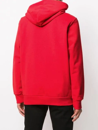 Shop Diesel Logo Print Hoodie In Red