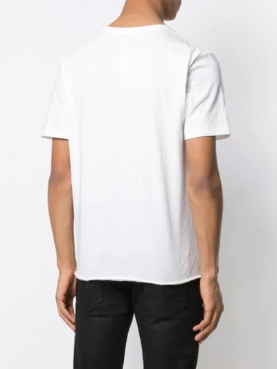 Shop Saint Laurent Deconstructed Logo Print T-shirt In White
