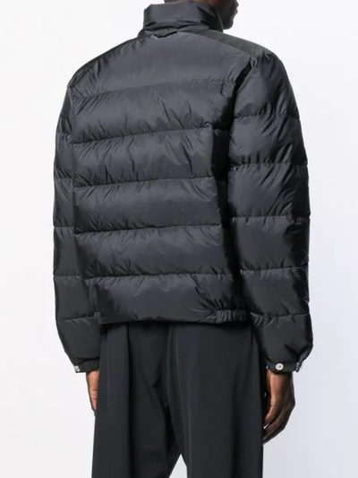Shop Prada Quilted Short Coat In Black