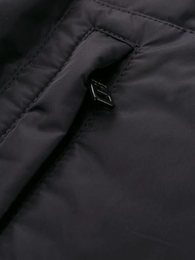 Shop Prada Quilted Short Coat In Black