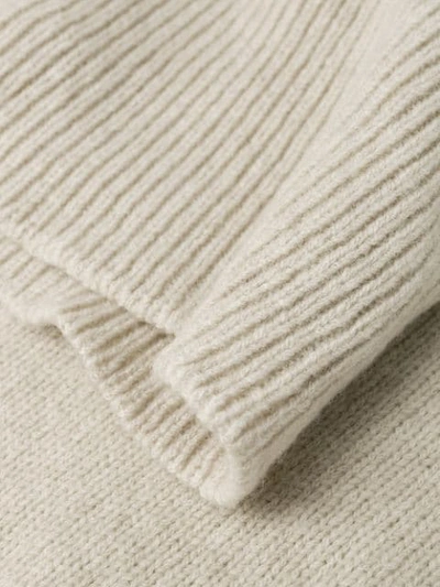 Shop Roberto Collina Roll-neck Fitted Sweater In Neutrals