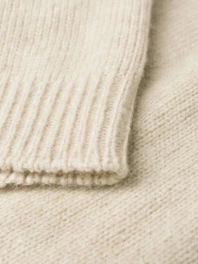 Shop Roberto Collina Roll-neck Fitted Sweater In Neutrals