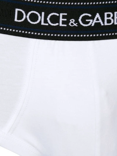 Shop Dolce & Gabbana Branded Briefs - White