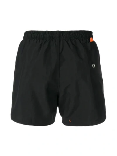 Shop Heron Preston Reflective Stripe Swim Shorts In Black