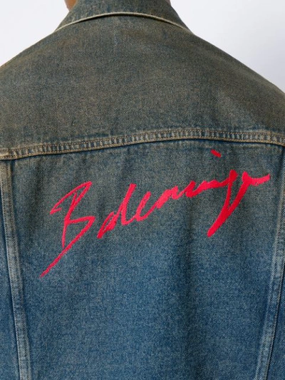 Shop Balenciaga Big Fit Jacket In Blue