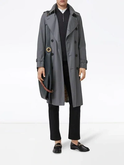 Shop Burberry The Long Chelsea Heritage Trench Coat In Grey