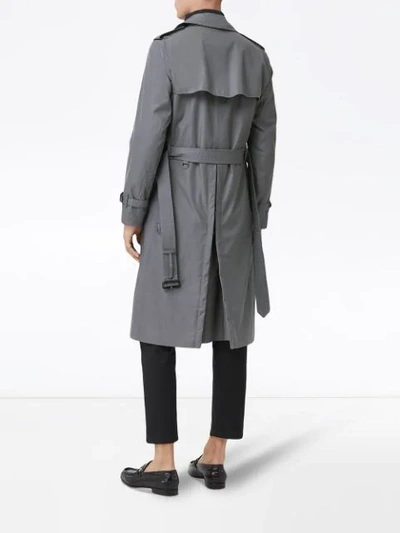 Shop Burberry The Long Chelsea Heritage Trench Coat In Grey