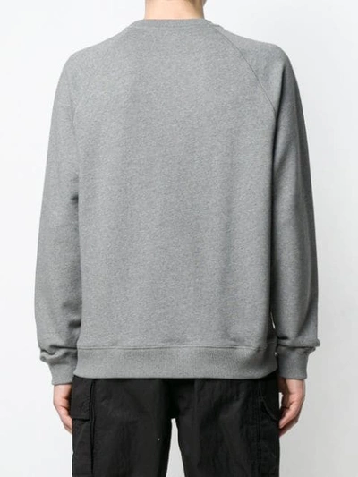Shop Givenchy Woven Patch Sweatshirt In Grey