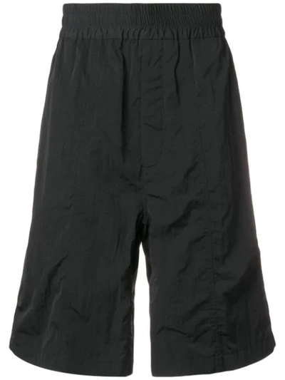 Shop Ami Alexandre Mattiussi Oversized Track Shorts In Black