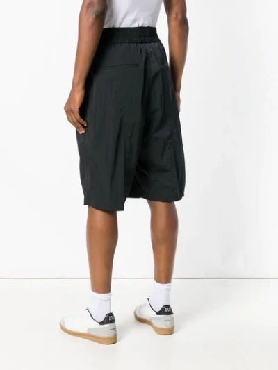 Shop Ami Alexandre Mattiussi Oversized Track Shorts In Black