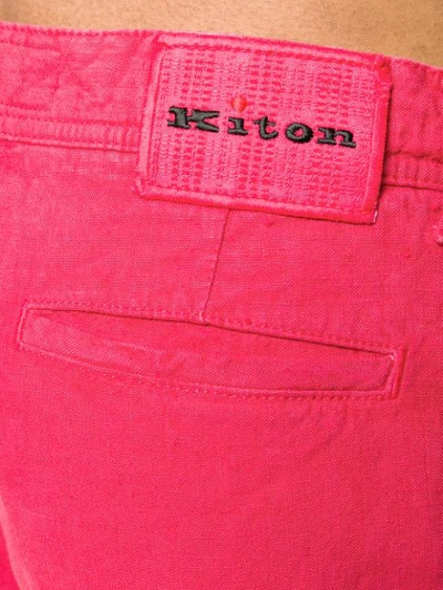 Shop Kiton Bermuda Shorts In Red