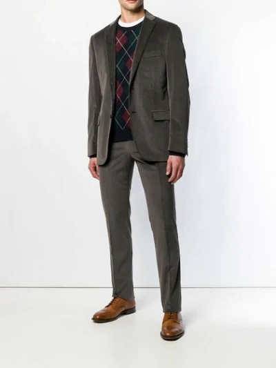 Shop Corneliani Corduroy Slim-fit Suit - Neutrals