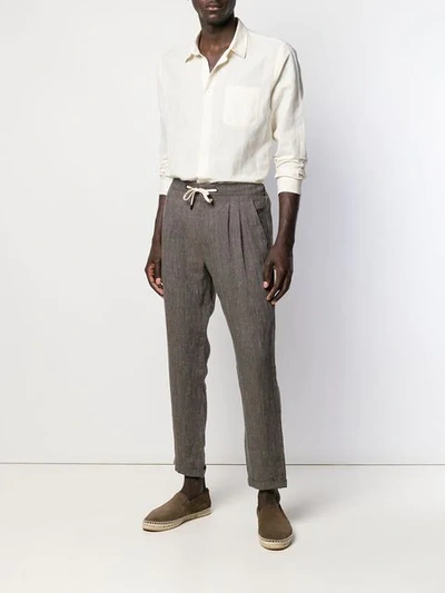 Shop Be Able Straight-leg Trousers - Brown