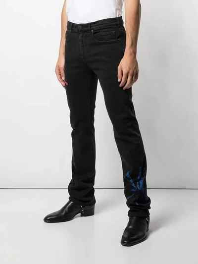 Shop Calvin Klein 205w39nyc Tie-dye Straight Jeans - Black