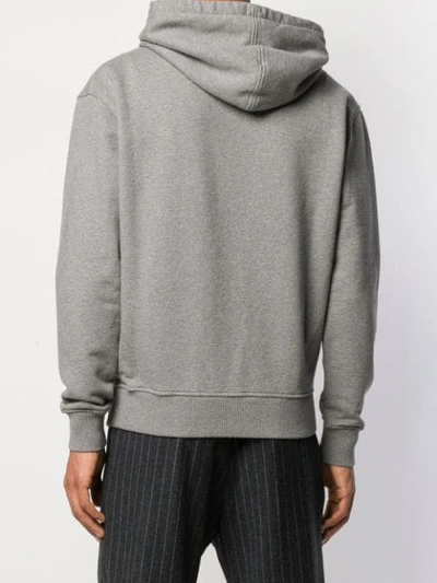 Shop Ami Alexandre Mattiussi Hoddie Sweatshirt With Red Ami De Coeur Patch In Grey