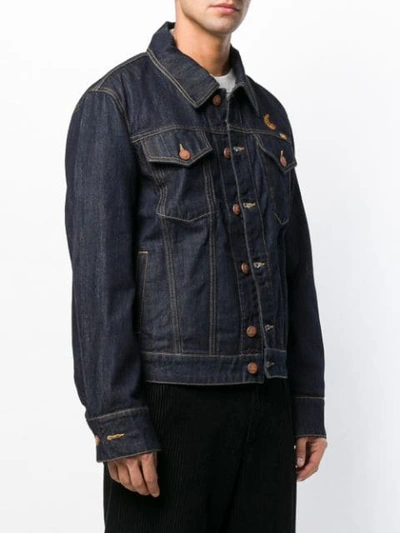 Shop Vivienne Westwood Anglomania Loose Fitted Denim Jacket In Blue