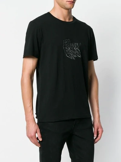 Shop Saint Laurent Blow Print T-shirt In Black