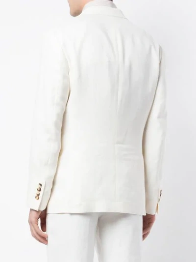 Shop Brunello Cucinelli Single Breasted Blazer In White