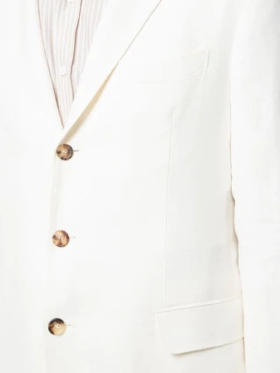 Shop Brunello Cucinelli Single Breasted Blazer In White