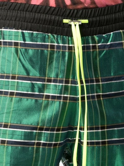 AMIRI CHECKED TRACK PANTS - 绿色