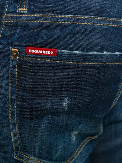 Shop Dsquared2 Slim Distressed Jeans In Blue