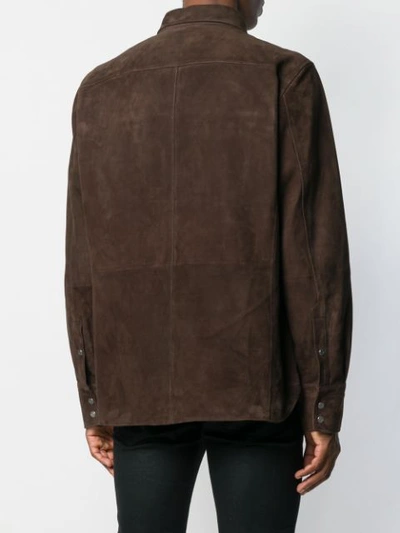Shop Tom Ford Double Pocket Textured Shirt - Brown