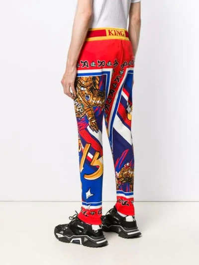 Shop Dolce & Gabbana Printed Track Pants In Red