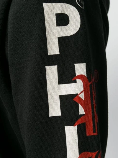 PHILIPP PLEIN PLEIN DOLLARS ZIPPED HOODIE - 黑色