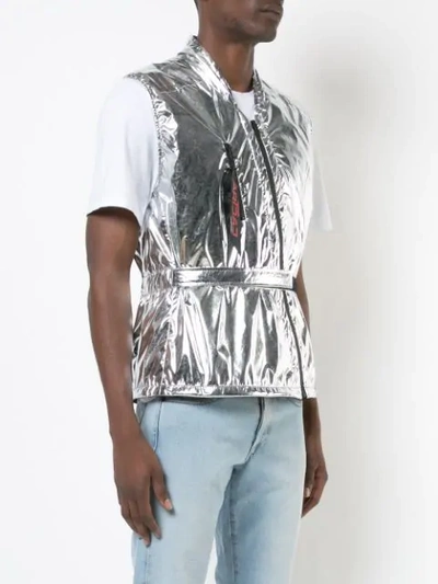 Shop Off-white Metallic Gilet