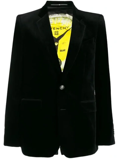 Shop Givenchy Textured Blazer In Black