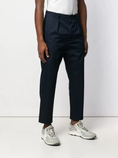 Shop Valentino Vltn Trousers In Blue