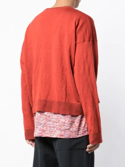Shop Lanvin Cropped Slouchy Sweater In Red