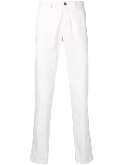 Shop Corneliani Straight Leg Chinos In White