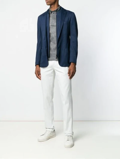 Shop Corneliani Straight Leg Chinos In White