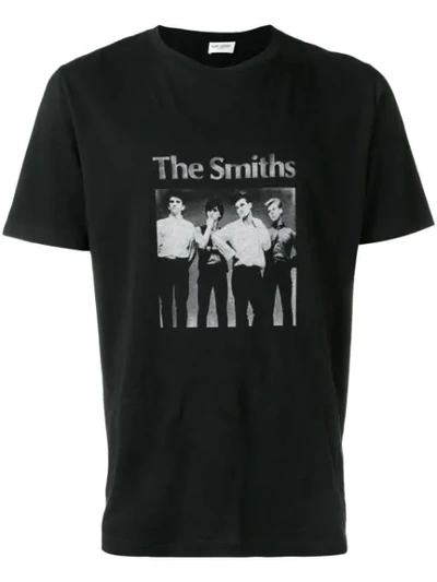 Shop Saint Laurent The Smiths T-shirt In Black